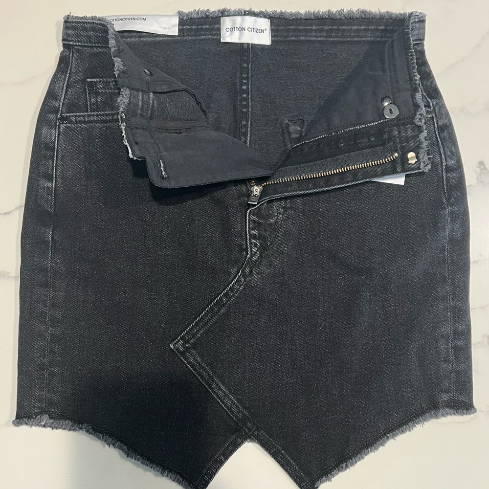Cotton Citizen Black Denim Skirt Size 8/29 NWT!